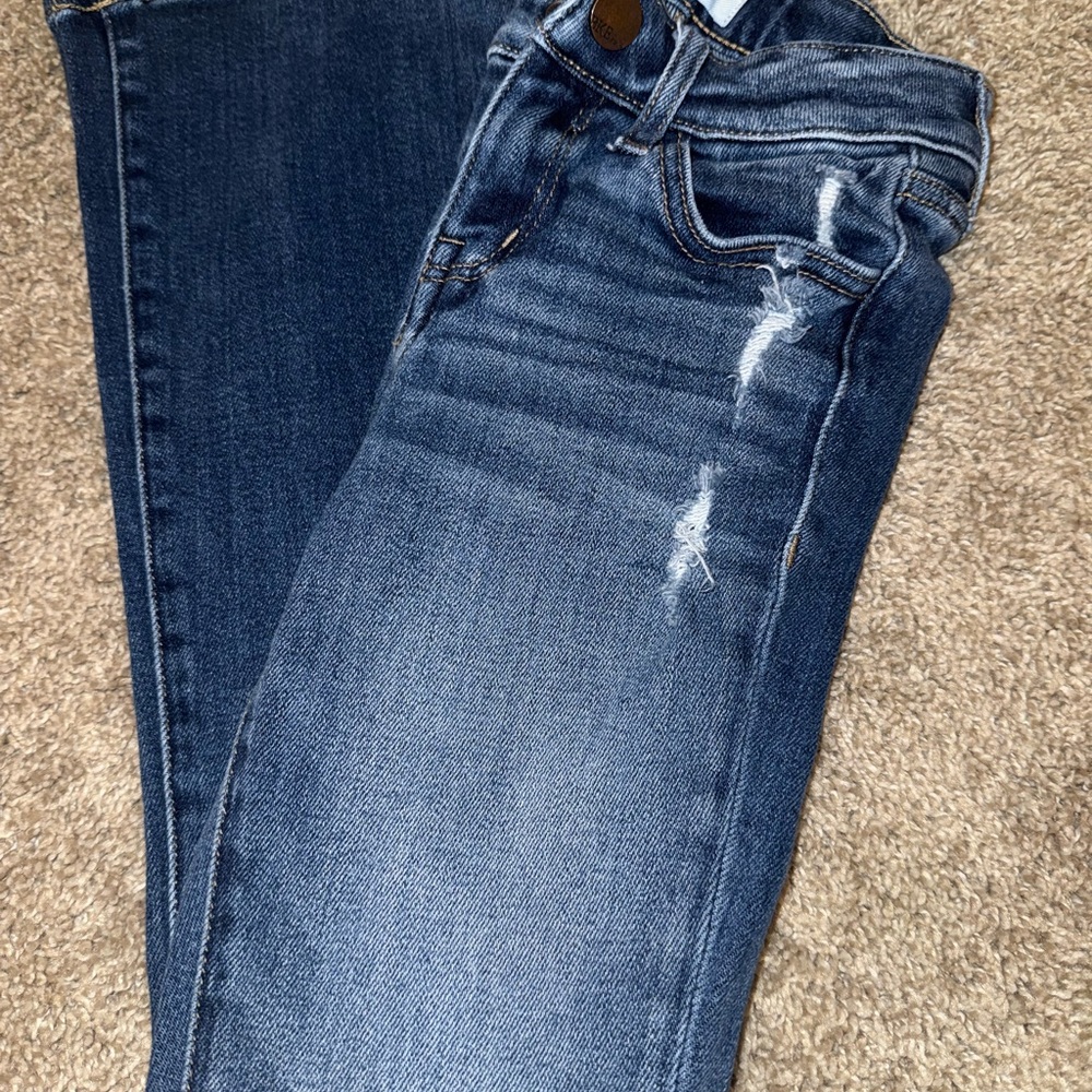 Buckle Kids Dark Blue Distressed Jeans